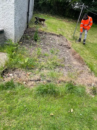 Garden transformation project showing finished result