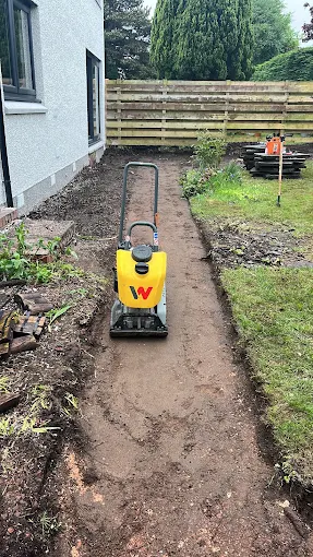 Completed landscaping work in Clackmannanshire garden
